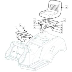 1335M - 2008 - 299954233/M08 - Mountfield Ride On Mower Seat Diagram