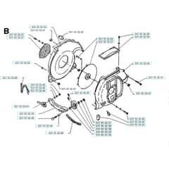 Husqvarna 140 B - 19952700001-19960900000 Fan