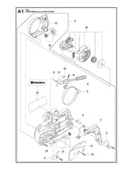 Husqvarna 140E-SERIES - Chain Brake & Clutch Cover