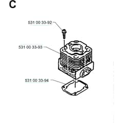 Husqvarna 141 B - 19974000001-20041399999 Cylinder