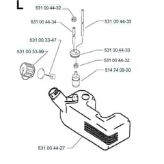 Husqvarna 141 B - 19974000001-20041399999 Fuel Tank