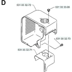 Husqvarna 141 B - 19974000001-20041399999 Heat Shield