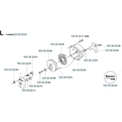 Husqvarna 141 B - KAWASAKI - TEX45D-BC57 - 20041400001-Current Starter