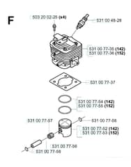 Husqvarna 142RJ - 2003-1 - Cylinder Piston