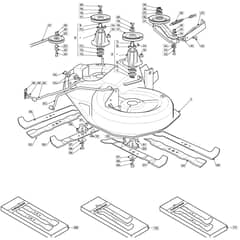 1435H - 2008 - 299964333/M08 - Mountfield Ride On Mower 92cm Deck Diagram