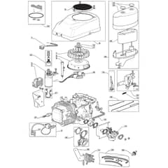 1435H - 2008 - 299964333/M08 - Mountfield Ride On Mower Engine Assy Diagram