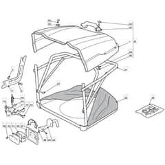 1435H - 2008 - 299964333/M08 - Mountfield Ride On Mower Grasscatcher Diagram