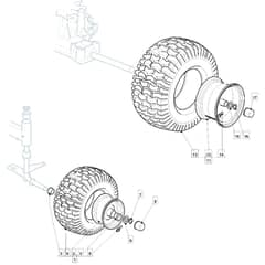 1435H - 2008 - 299964333/M08 - Mountfield Ride On Mower Wheels Diagram