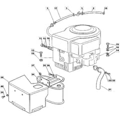 1436H - 2003 - 13-2652-13 - Mountfield Ride On Mower Engine Diagram