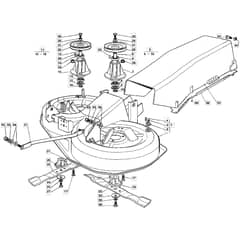 1436H - 2004 - 13-2652-14 - Mountfield Ride On Mower 92cm Deck Diagram