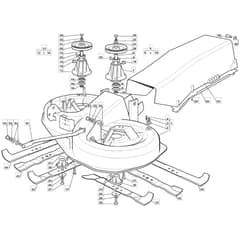 1436H - 2005 - 299961333/MOE - Mountfield Ride On Mower 92cm Deck Diagram