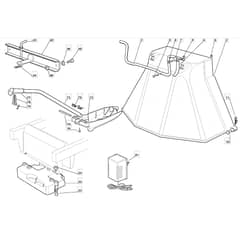 1436H - 2005 - 299961333/MOE - Mountfield Ride On Mower Options Diagram