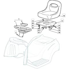 1436H - 2005 - 299961333/MOE - Mountfield Ride On Mower Seat Diagram