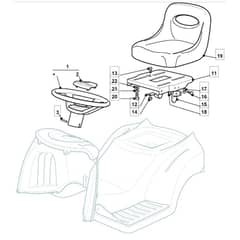 1436H - 2005 - 299961333/MOU - Mountfield Ride On Mower Seat Diagram