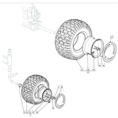 1436H - 2005 - 299961333/MOU - Mountfield Ride On Mower Wheels Diagram