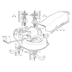 1436H - 2002-2006 - 299961383/MOE - Mountfield Ride On Mower 92cm Deck Diagram