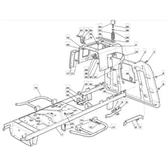 1436H - 2002-2006 - 299961383/MOE - Mountfield Ride On Mower Frame Diagram