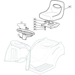1436H - 2002-2006 - 299961383/MOE - Mountfield Ride On Mower Seat Diagram