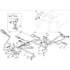 1436H - 2008 - 299964383/BM8 - Mountfield Ride On Mower Controls Diagram