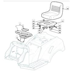 1436H - 2008 - 299964383/BM8 - Mountfield Ride On Mower Seat Diagram