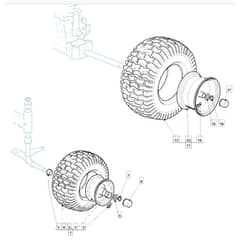 1436H - 2008 - 299964383/BM8 - Mountfield Ride On Mower Wheels Diagram