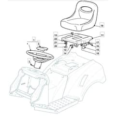 1436H - 2007 - 299964383/ME7 - Mountfield Ride On Mower Seat Diagram