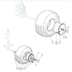 1436H - 2007 - 299964383/MO7 - Mountfield Ride On Mower Wheels Diagram