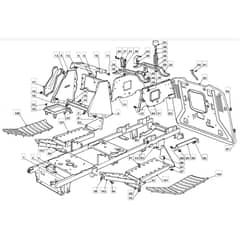 1436H - 2008 - 299964383/UM8 - Mountfield Ride On Mower Chassis Diagram