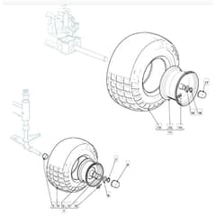 1436H - 2008 - 299964383/UM8 - Mountfield Ride On Mower Wheels Diagram