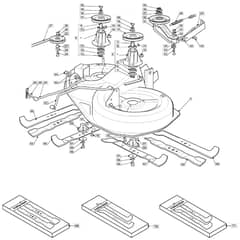 1436H - 2008 - 299964483/UM8 - Mountfield Ride On Mower 92cm Deck Diagram