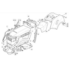 1436H - 2012-2013 - 2T0420283/MFR - Mountfield Ride On Mower Body Diagram