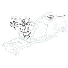 1436H - 2009 - 2T2642483/UM9 - Mountfield Ride On Mower Fuel Tank Diagram