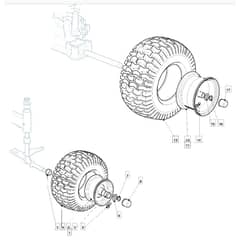 1436H - 2009 - 2T2642483/UM9 - Mountfield Ride On Mower Wheels Diagram