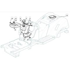 1436H - 2009 - 2T2644483/UM9 - Mountfield Ride On Mower Fuel Tank Diagram