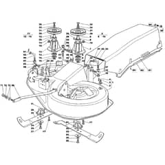 1436M - 2002 - 13-2651-12 - Mountfield Ride On Mower 92cm Deck Diagram