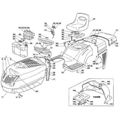 1436M - 2002 - 13-2651-12 - Mountfield Ride On Mower Body Diagram