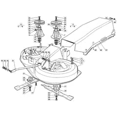 1436M - 2004 - 13-2651-14 - Mountfield Ride On Mower 92cm Deck Diagram
