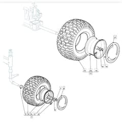 1436M - 2005 - 13-2651-15 - Mountfield Ride On Mower Wheels Diagram