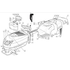 1436M - 2002-2005 - 299951333/MOU - Mountfield Ride On Mower Body Diagram