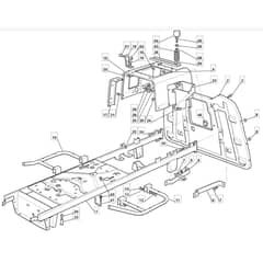 1436M - 2002-2005 - 299951333/MOU - Mountfield Ride On Mower Frame Diagram