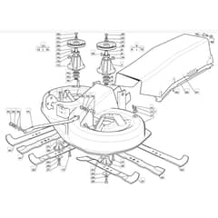 1436M - 2006 - 299951383/MO6 - Mountfield Ride On Mower 92cm Deck Diagram