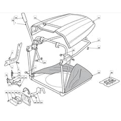 1436M - 2008 - 299954383/BM8 - Mountfield Ride On Mower Grasscatcher Diagram