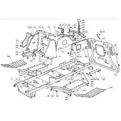 1436M - 2008 - 299954383/UM8 - Mountfield Ride On Mower Chassis Diagram