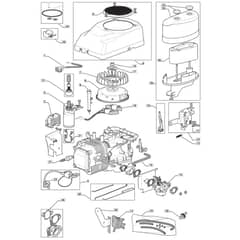 1436M - 2008 - 299954383/UM8 - Mountfield Ride On Mower Engine TRE0701 Diagram