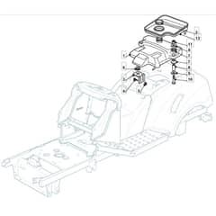 1436M - 2008 - 299954483/UM8 - Mountfield Ride On Mower Fuel Tank Diagram