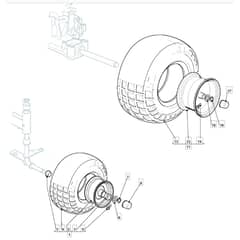 1436M - 2008 - 299954483/UM8 - Mountfield Ride On Mower Wheels Diagram