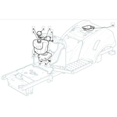 1436M - 2011-2013 - 2T0320283/M10 - Mountfield Ride On Mower Fuel Tank Diagram