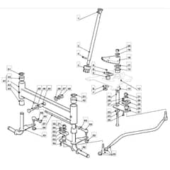 1436M - 2011-2013 - 2T0320283/M10 - Mountfield Ride On Mower Steering Diagram