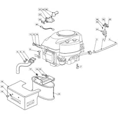 1436M - 2011-2013 - 2T0320483/M10 - Mountfield Ride On Mower Engine Diagram