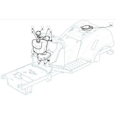 1436M - 2011-2013 - 2T0320483/M10 - Mountfield Ride On Mower Fuel Tank Diagram